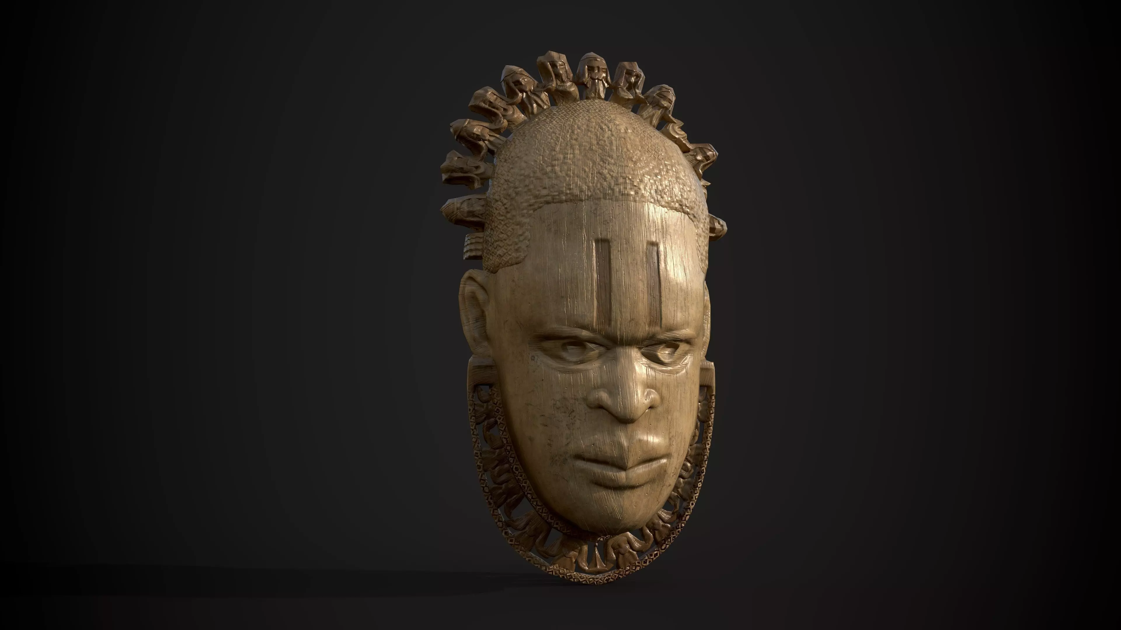 QUEEN IDIA MASK Low-poly 3D model_0