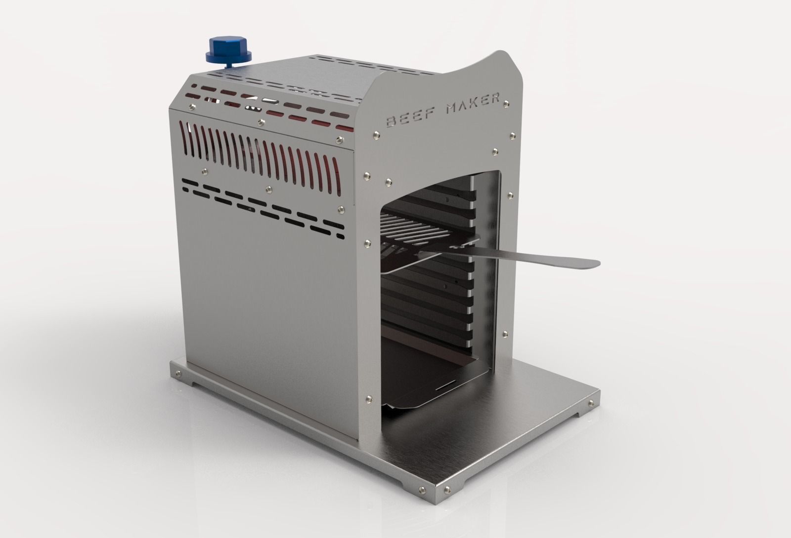 Beef Maker with Gas Burner 3D print model_1