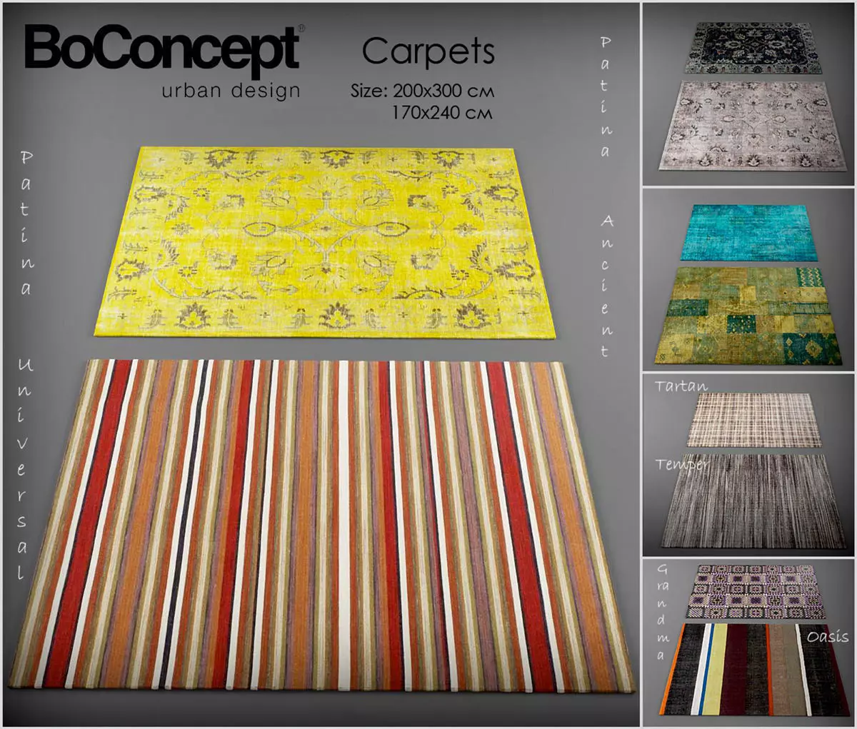 Carpets vol16 3dmodels Low-poly 3D model