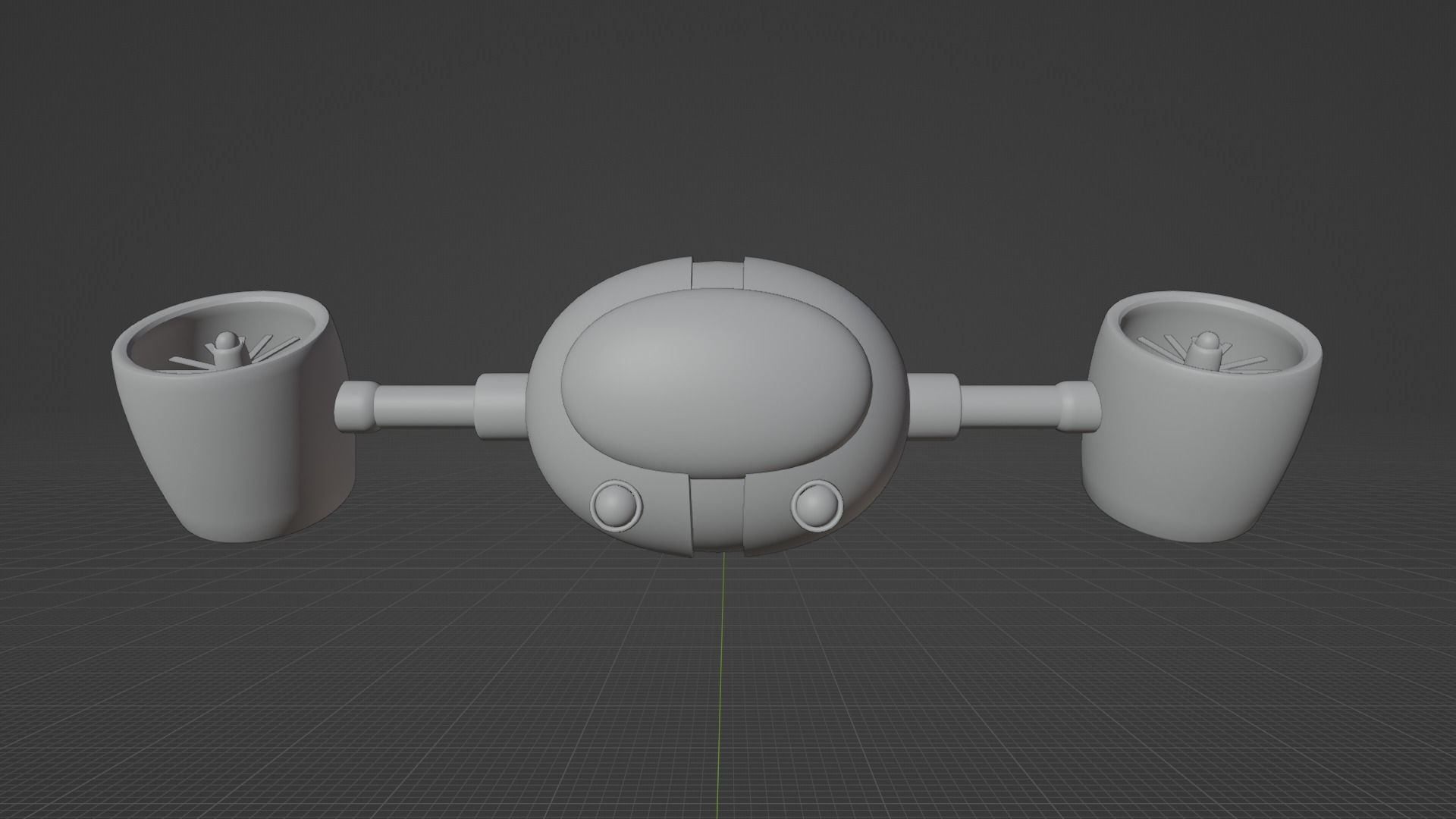 Aviated Robot - Golden Version 3D model_18