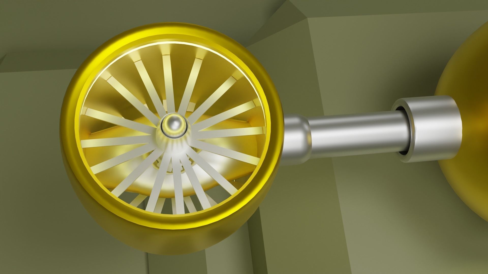 Aviated Robot - Golden Version 3D model_14