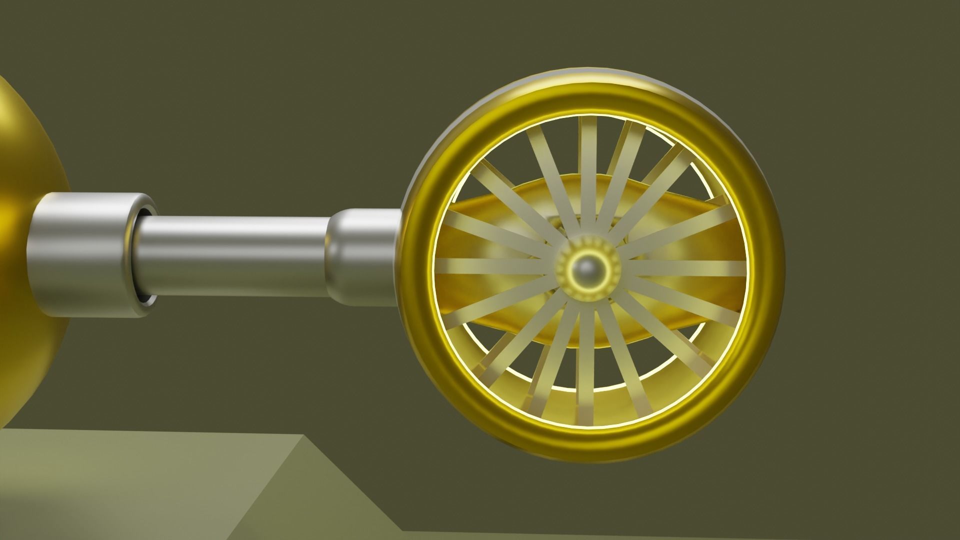 Aviated Robot - Golden Version 3D model_15