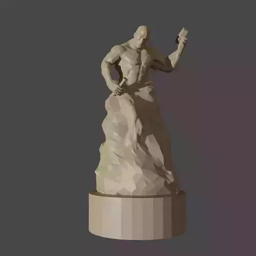 Bodybuilder Sculpture Self-Made-Man 3D print model 3D print model