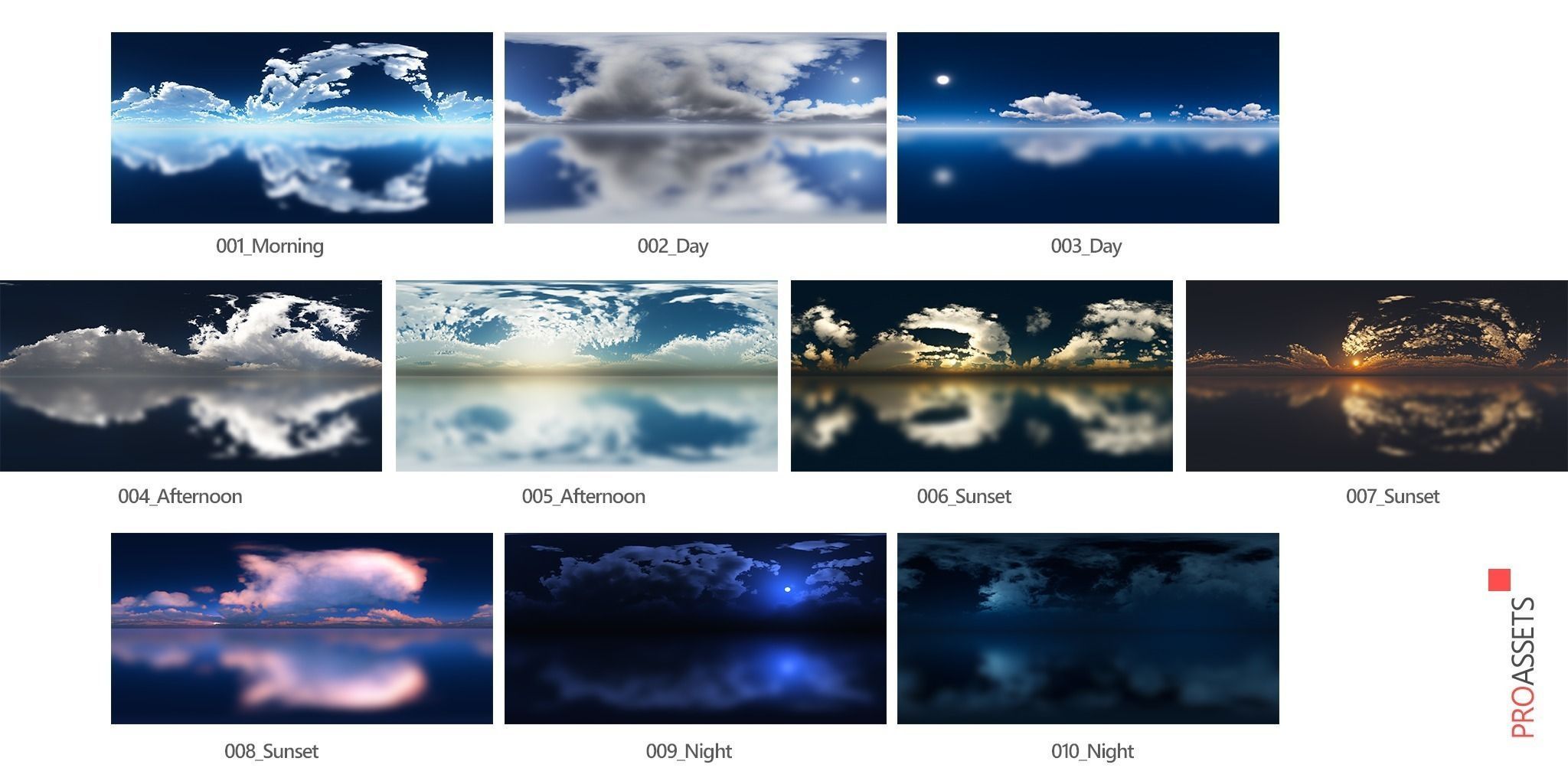 4k HDR Skies Vol I 3D model_2