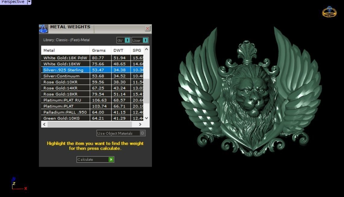 Winged LION pendant 3D print model_6