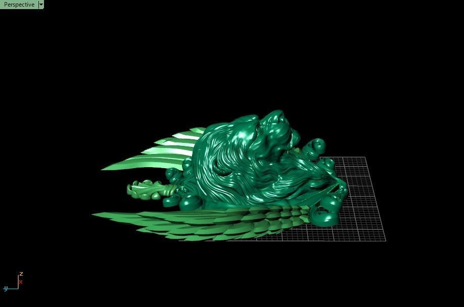 Winged LION pendant 3D print model_33