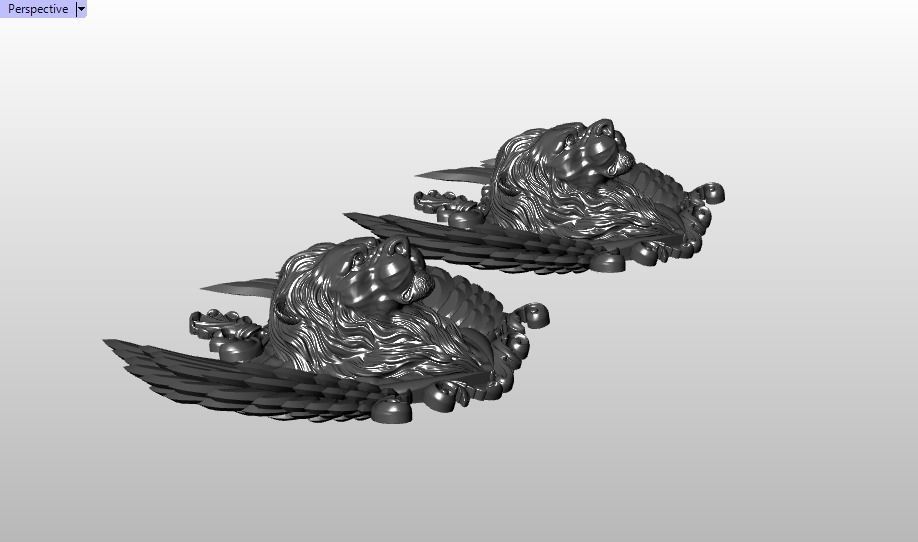 Winged LION pendant 3D print model_18