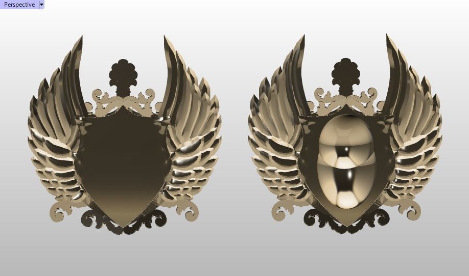 Winged LION pendant 3D print model_35