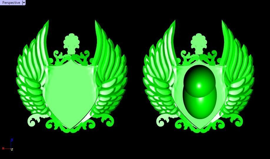 Winged LION pendant 3D print model_4