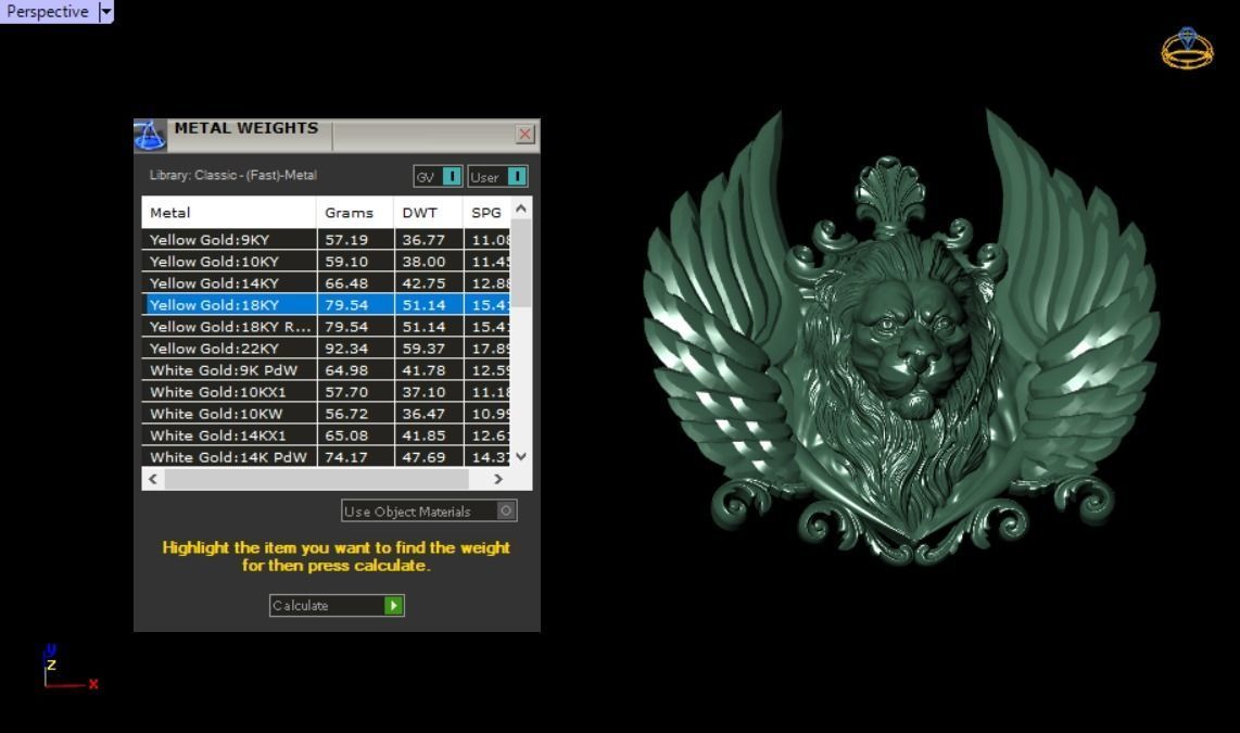 Winged LION pendant 3D print model_5