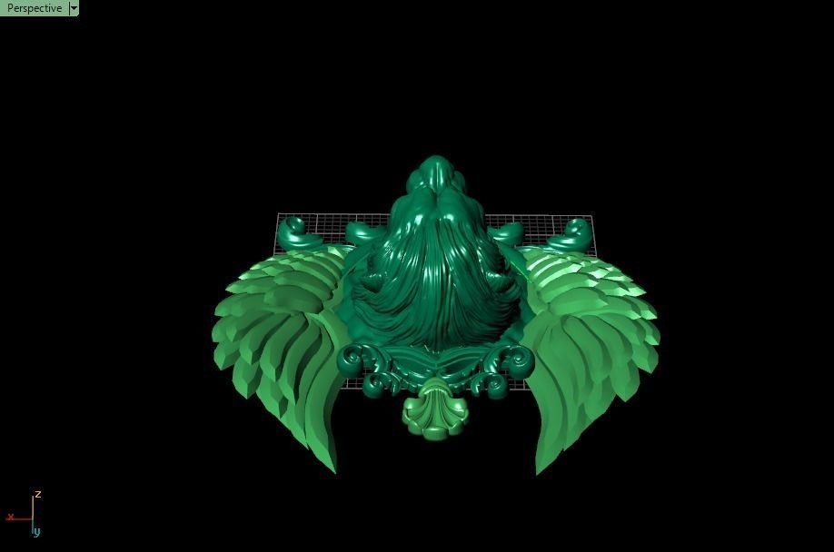 Winged LION pendant 3D print model_31