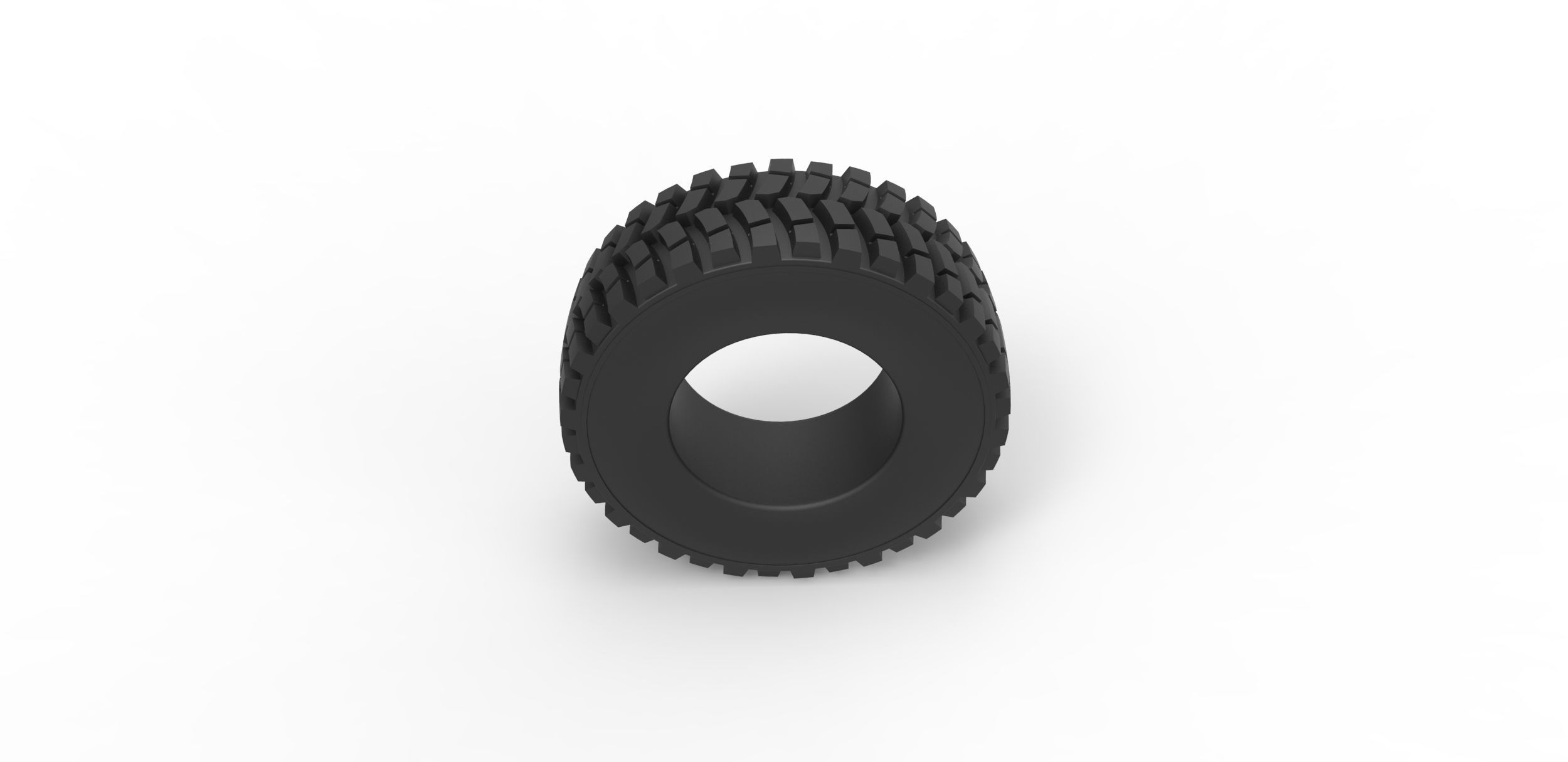 Tractor tire 8 Scale 1 to 25 3D print model_5
