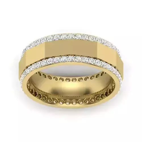ring 3dm Render details gold wedding band with diamonds