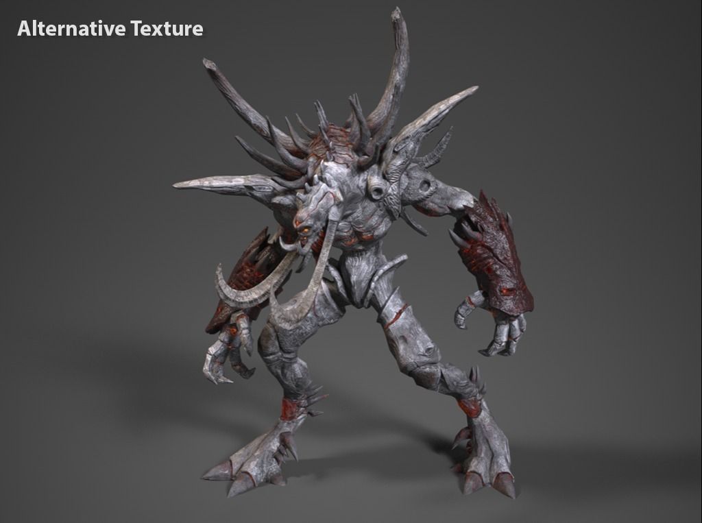 Fire Demon - Animated and Game Ready Low-poly 3D model_9