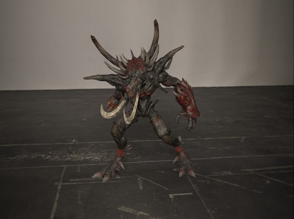 Fire Demon - Animated and Game Ready Low-poly 3D model_5