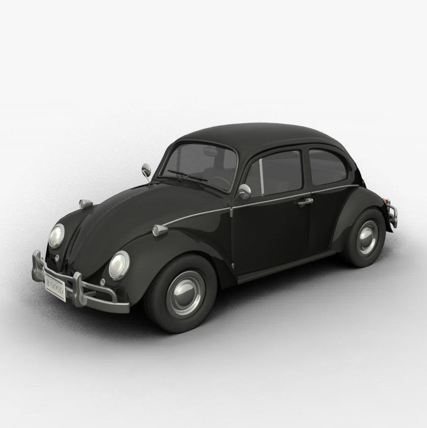 volkswagen beetle Low-poly 3D model_6
