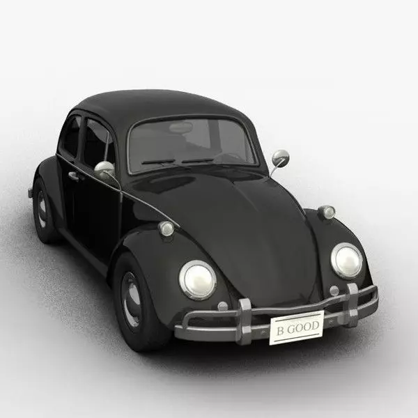 volkswagen beetle Low-poly 3D model_0