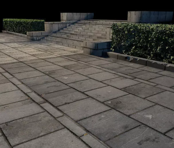 Tiled Porch Free 3D model_0