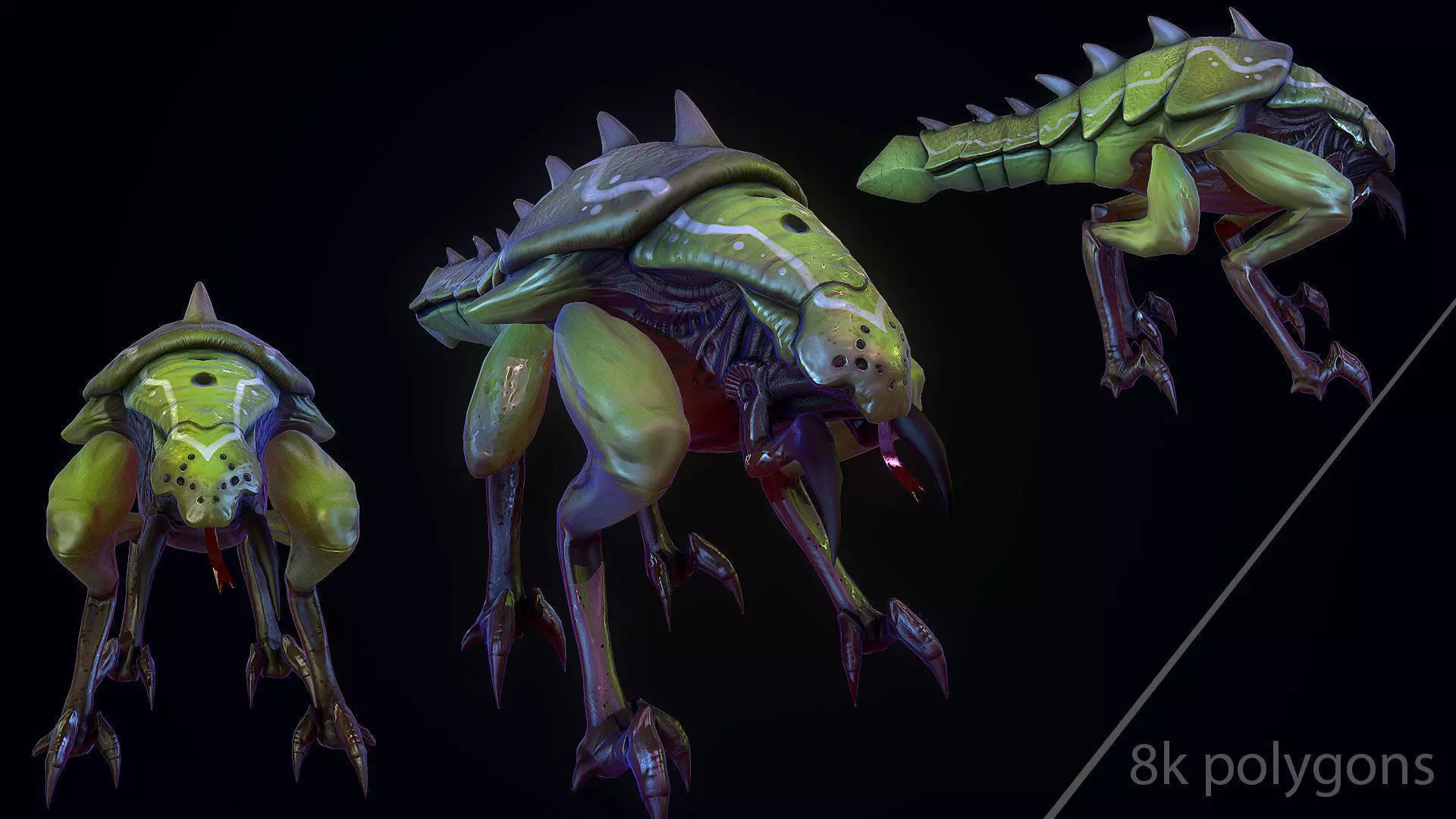 Handpainted Mmorpg monster Low-poly 3D model_0