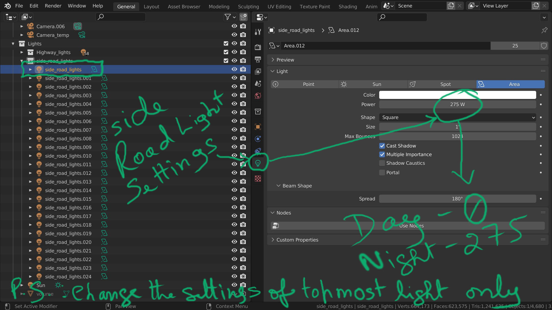 Forest Highway Road with Day-Night Simulation 3D model_21