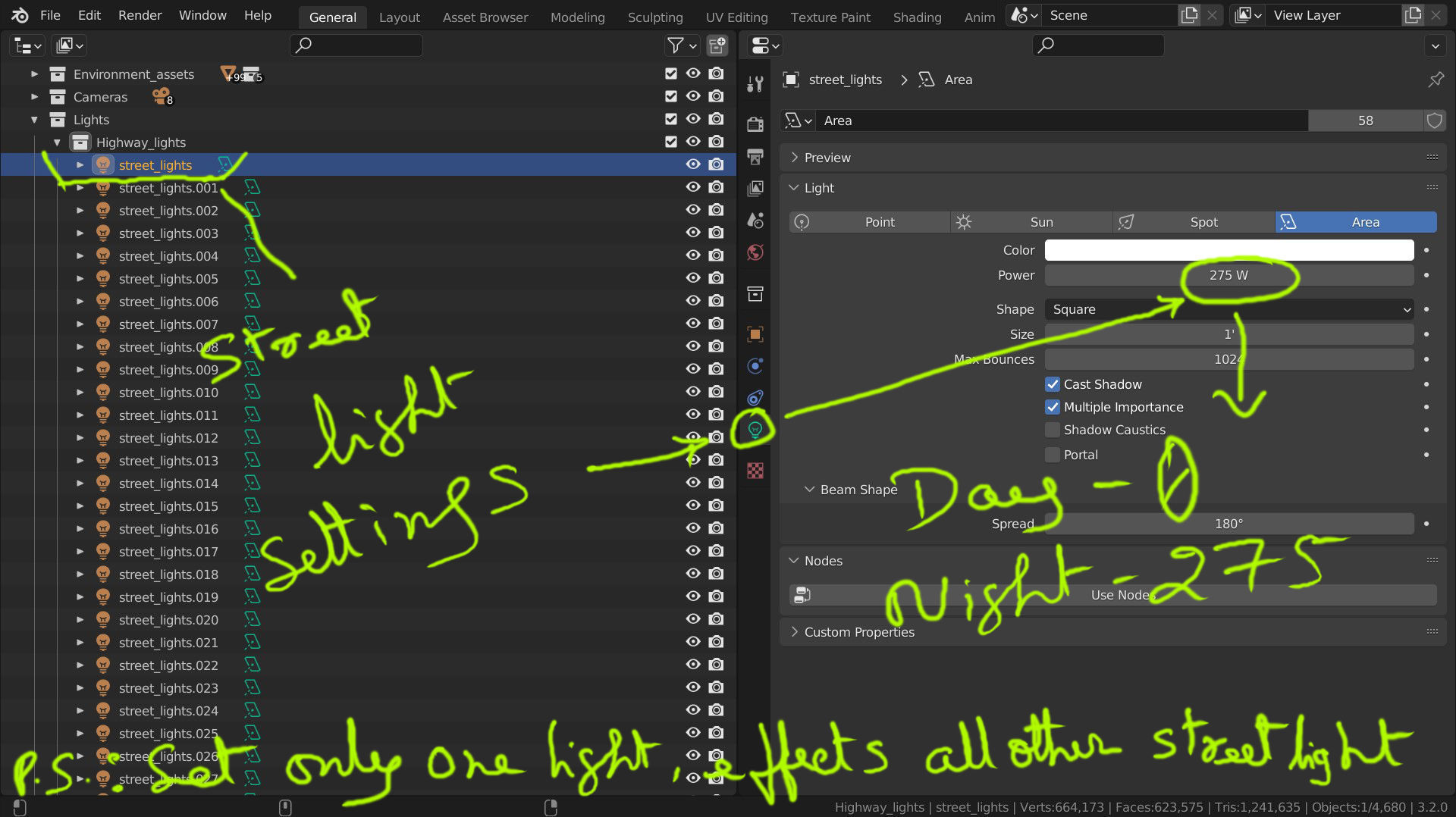 Forest Highway Road with Day-Night Simulation 3D model_22