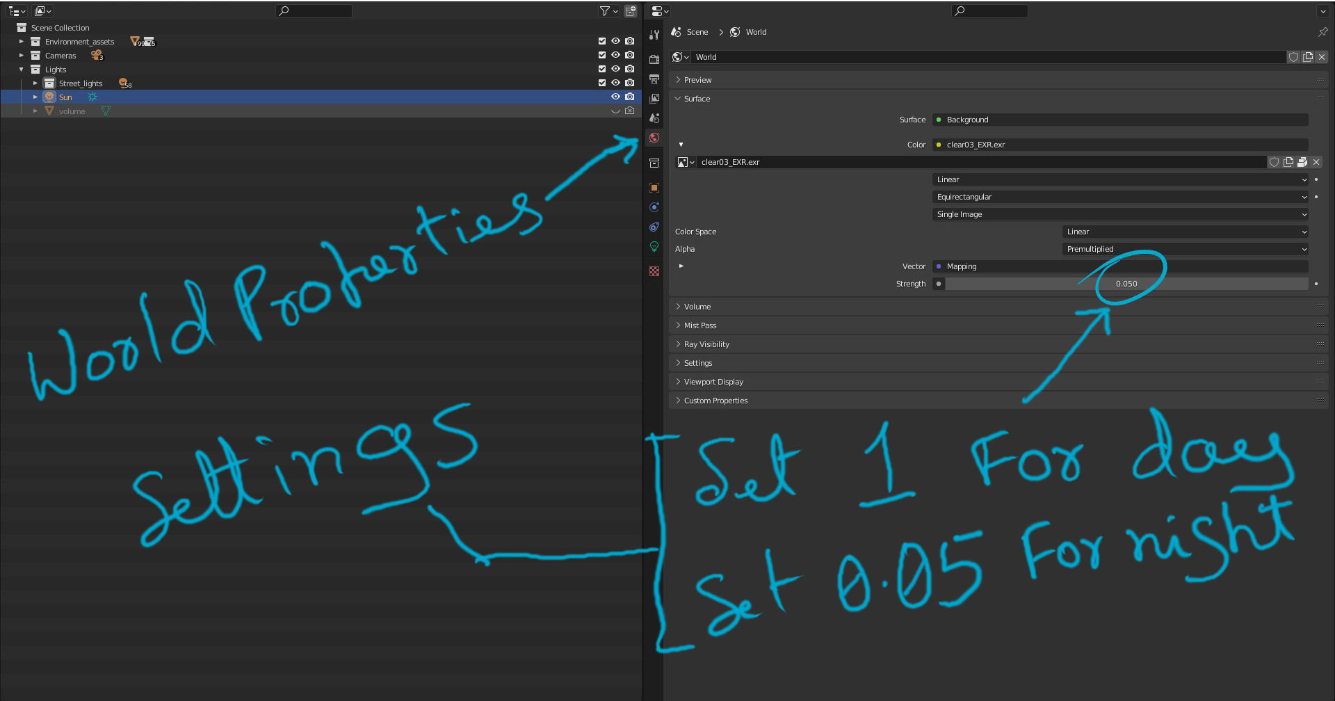 Forest Highway Road with Day-Night Simulation 3D model_24