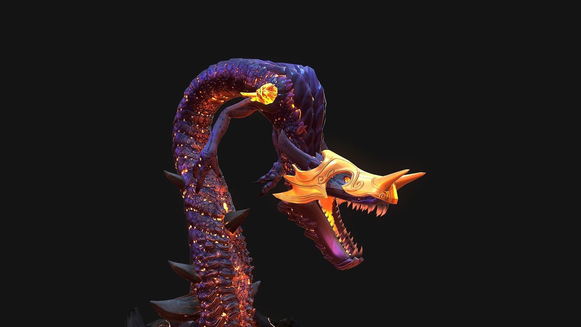 Dragon handpainted game ready Low-poly 3D model_2