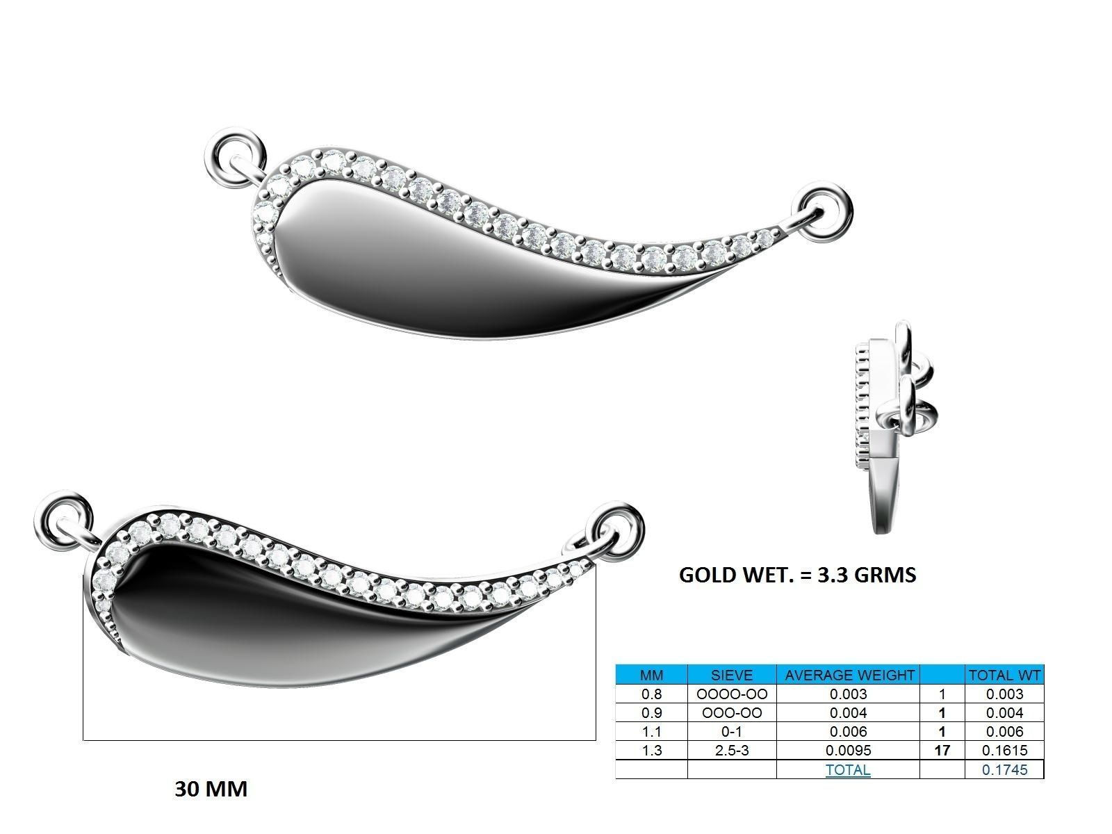 Women fancy pendant 3dm stl jcd render details  3D print model_37