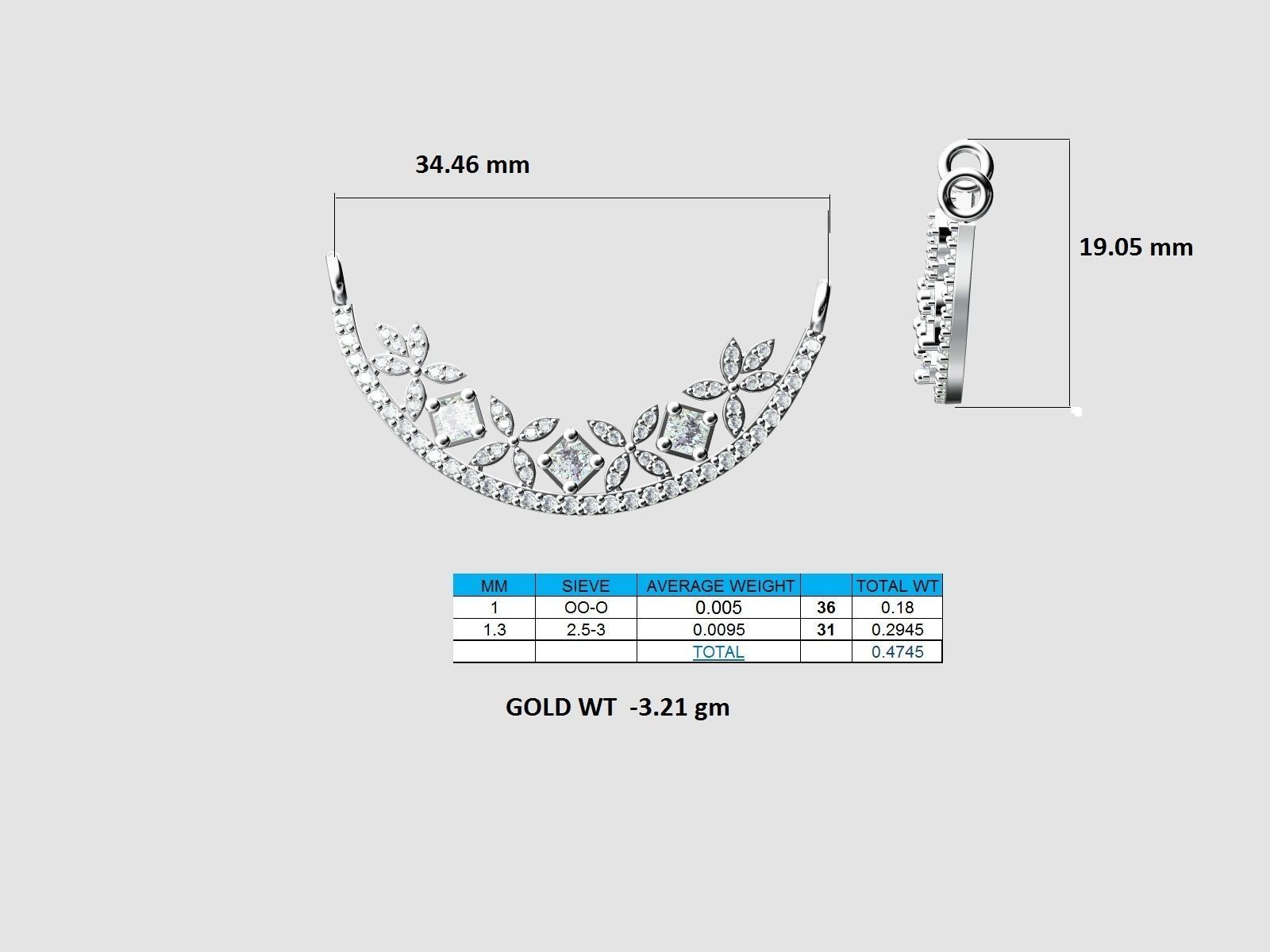 Women fancy pendant 3dm stl jcd render details 3D print model_37