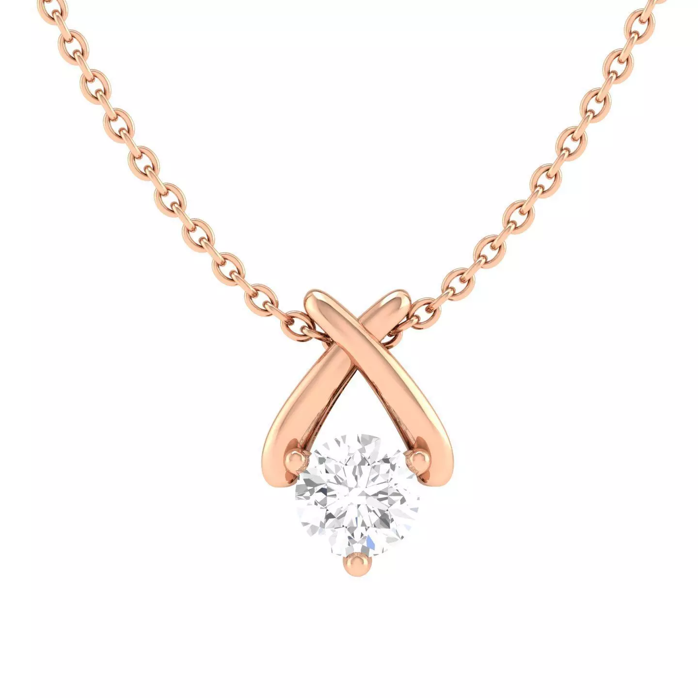 Women solitaire pendant 3dm render details 3D print model