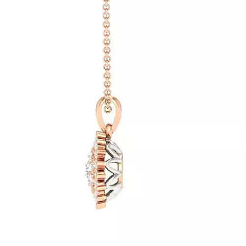 Women solitaire cocktail pendant 3dm stl jcd render details  3D print model