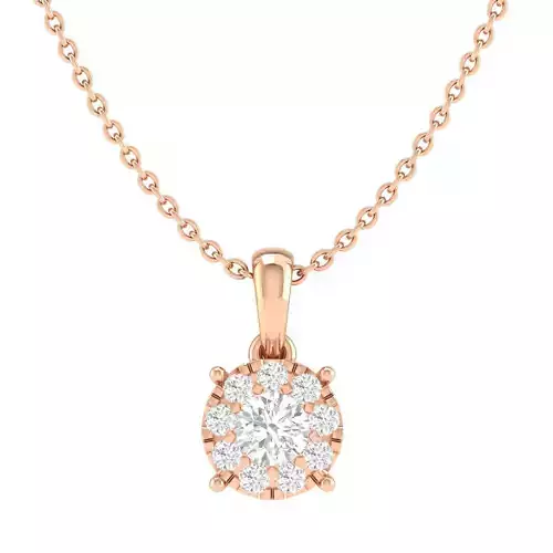 Women solitaire pendant 3dm stl jcd render details 