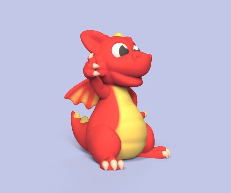 Happy Dragon 3D print model_1
