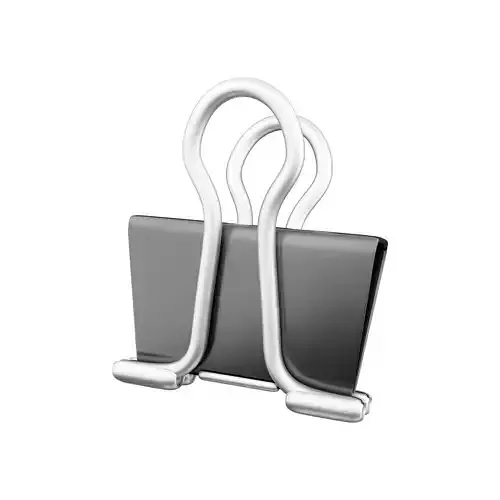 Binder Clip 3D model 3D model