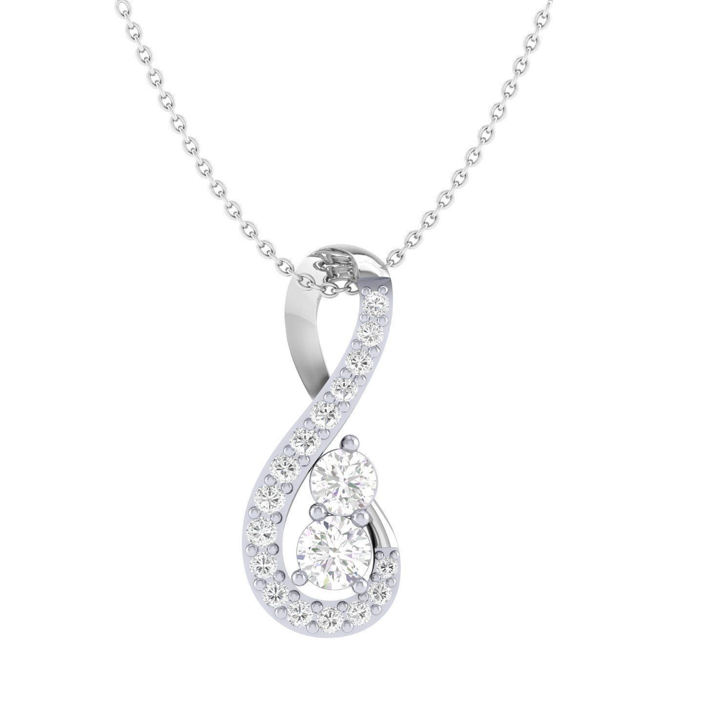 Women cocktail pendant 3dm stl jcd render details  3D print model_3