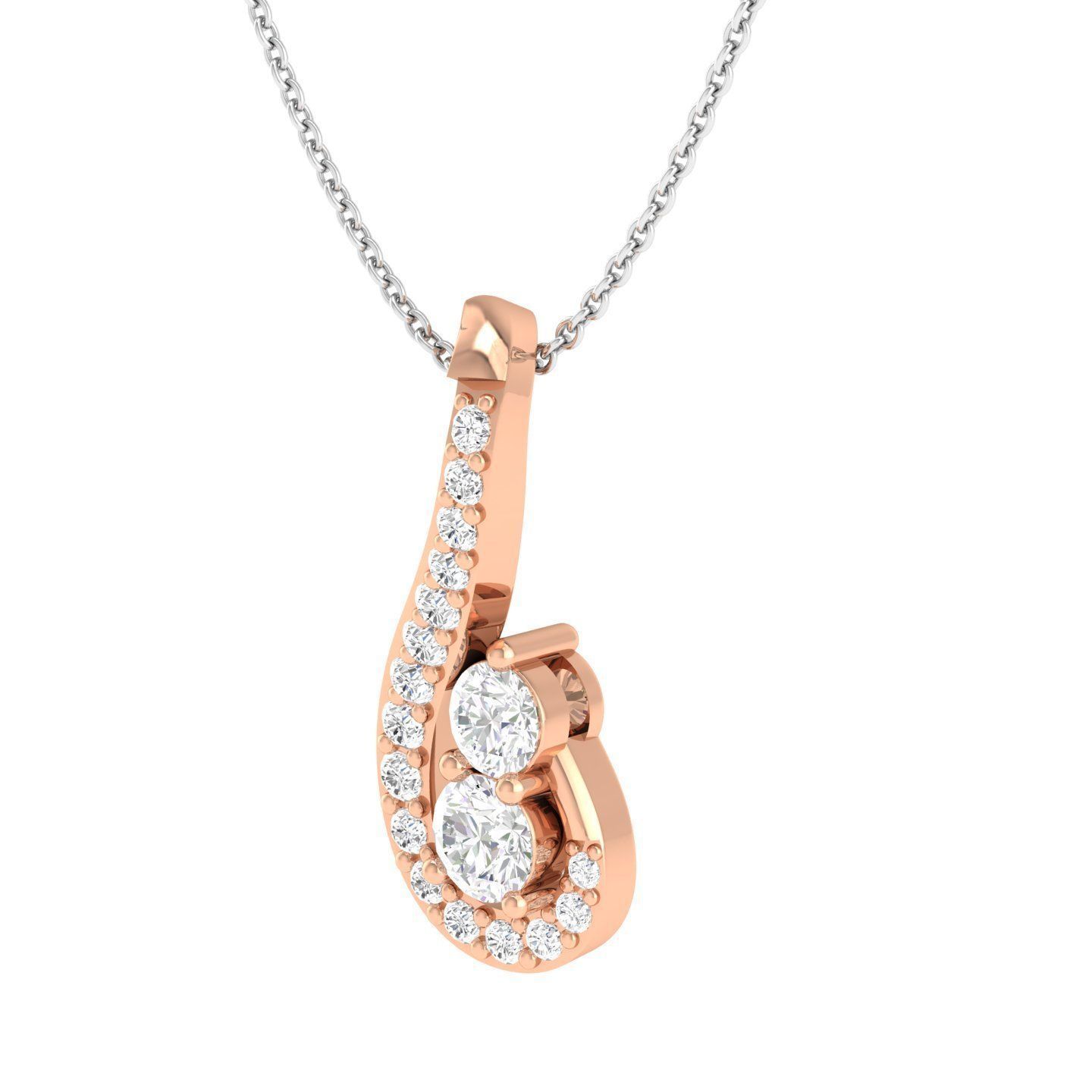 Women cocktail pendant 3dm stl jcd render details  3D print model_2