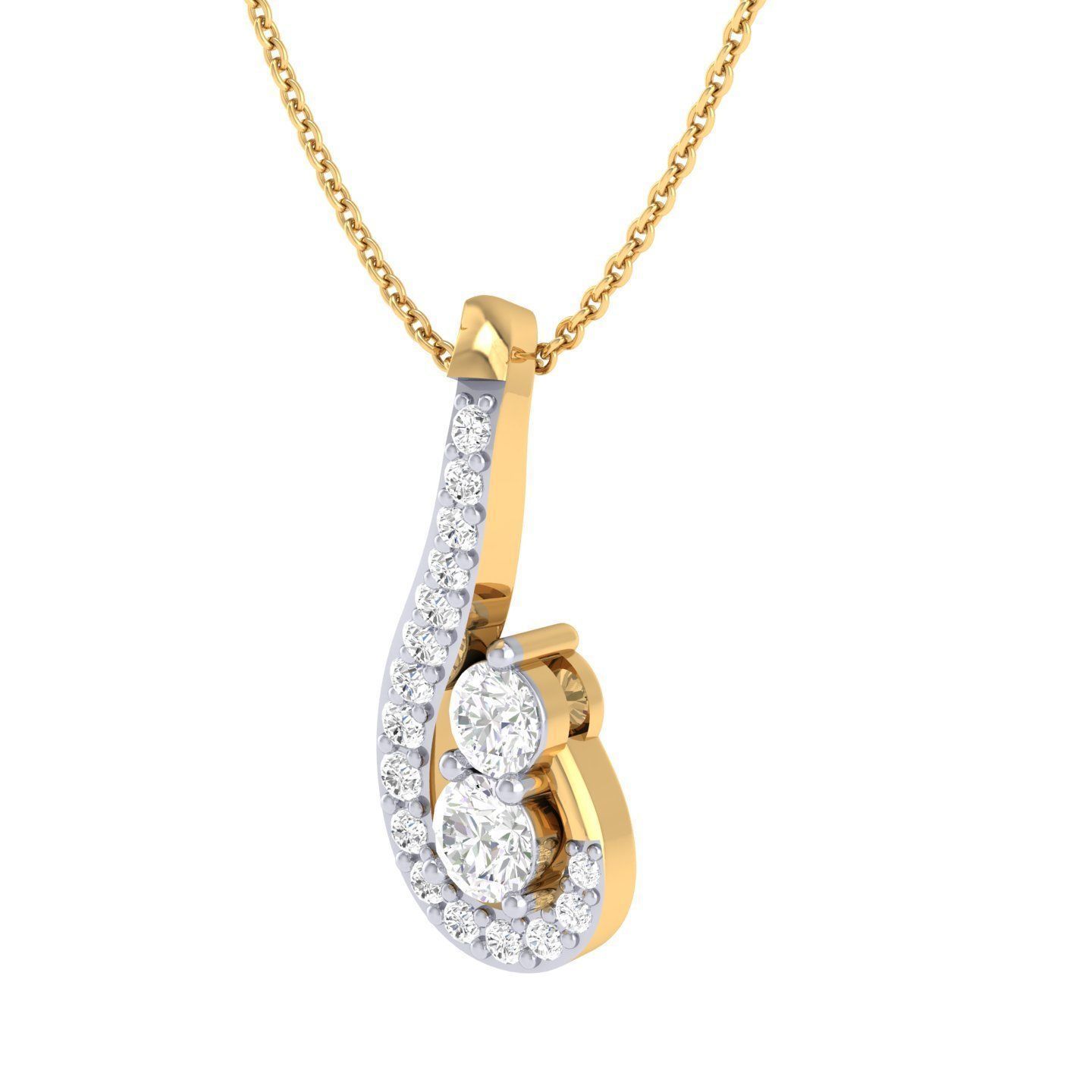 Women cocktail pendant 3dm stl jcd render details  3D print model_8
