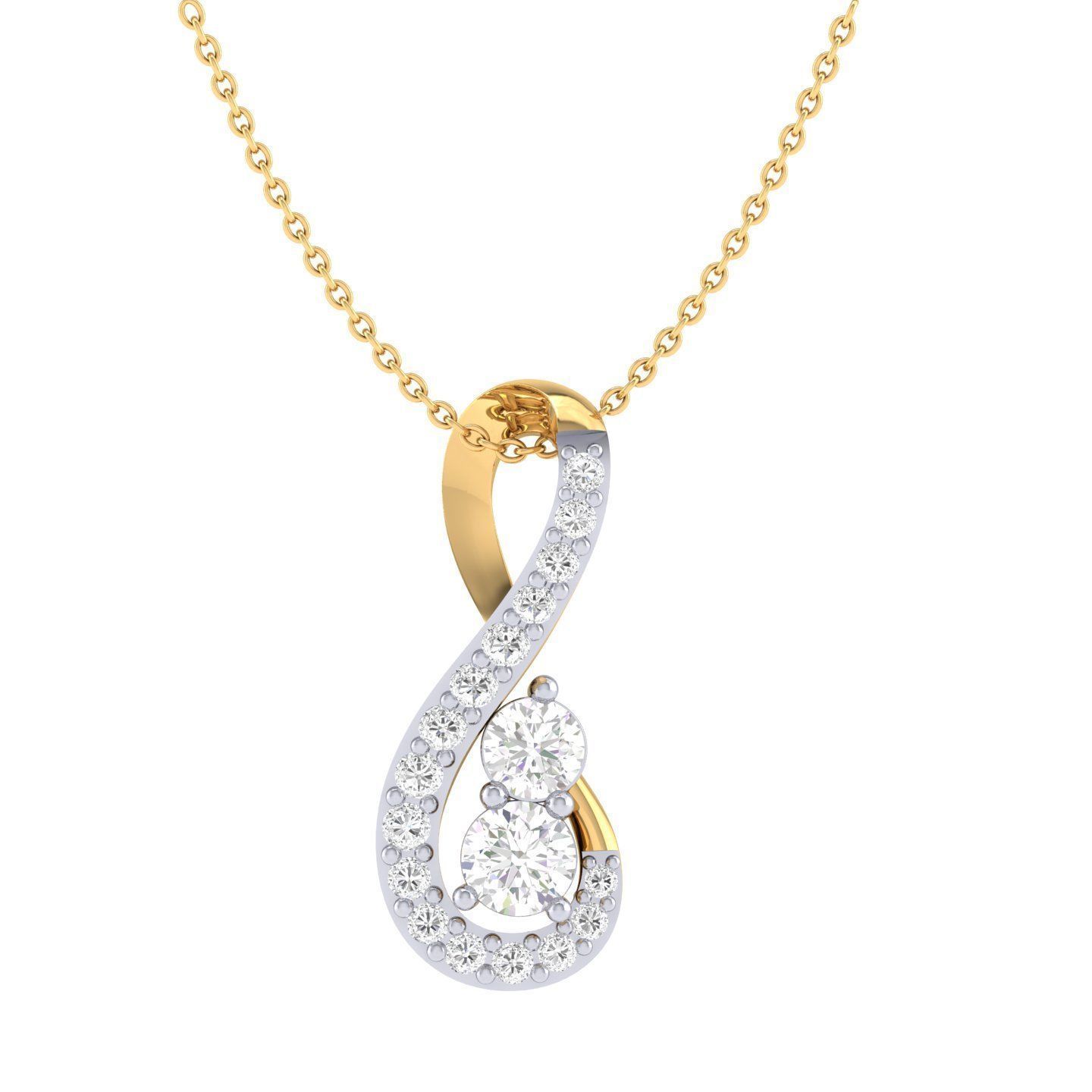 Women cocktail pendant 3dm stl jcd render details  3D print model_6