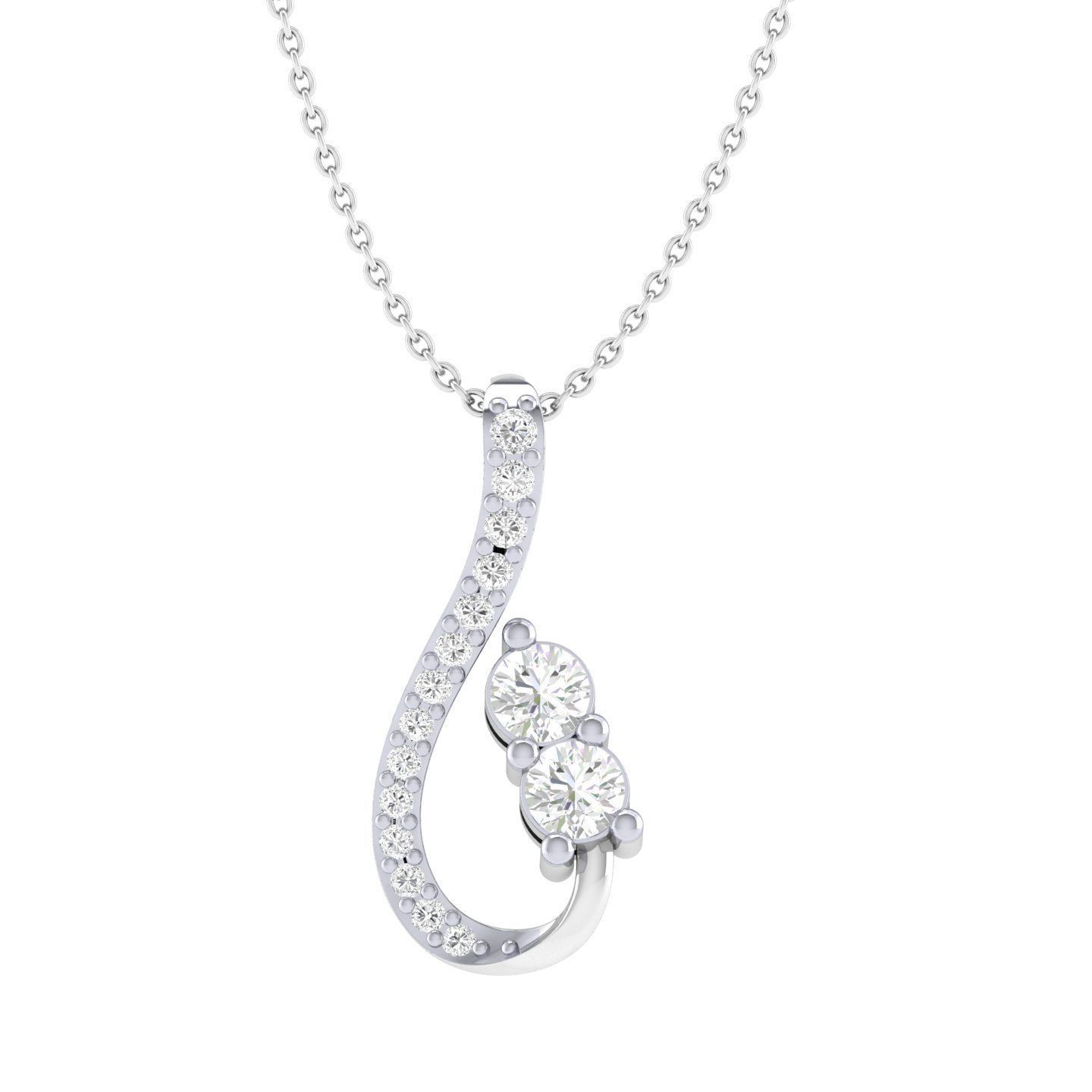 Women cocktail pendant 3dm stl jcd render details  3D print model_3