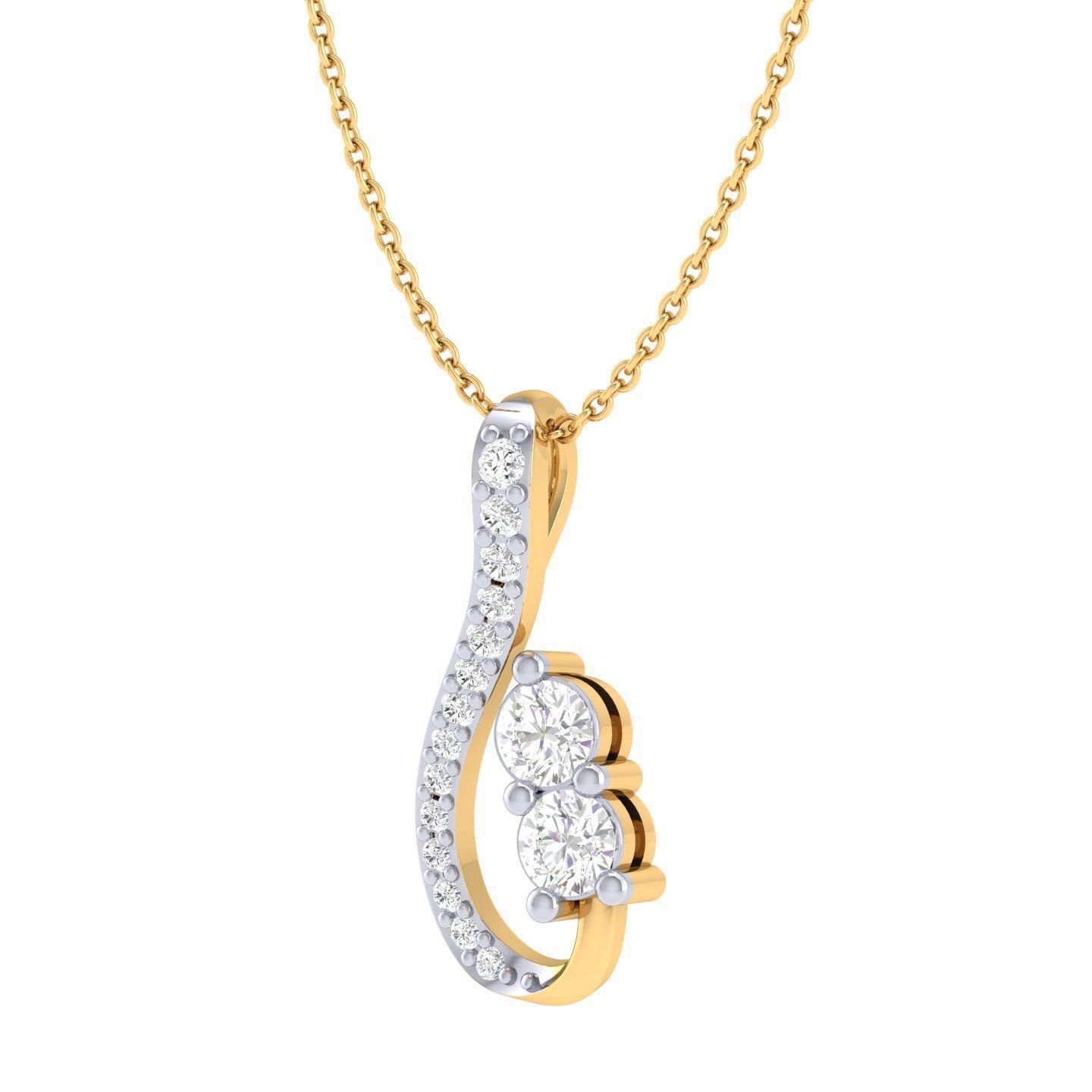 Women cocktail pendant 3dm stl jcd render details  3D print model_8