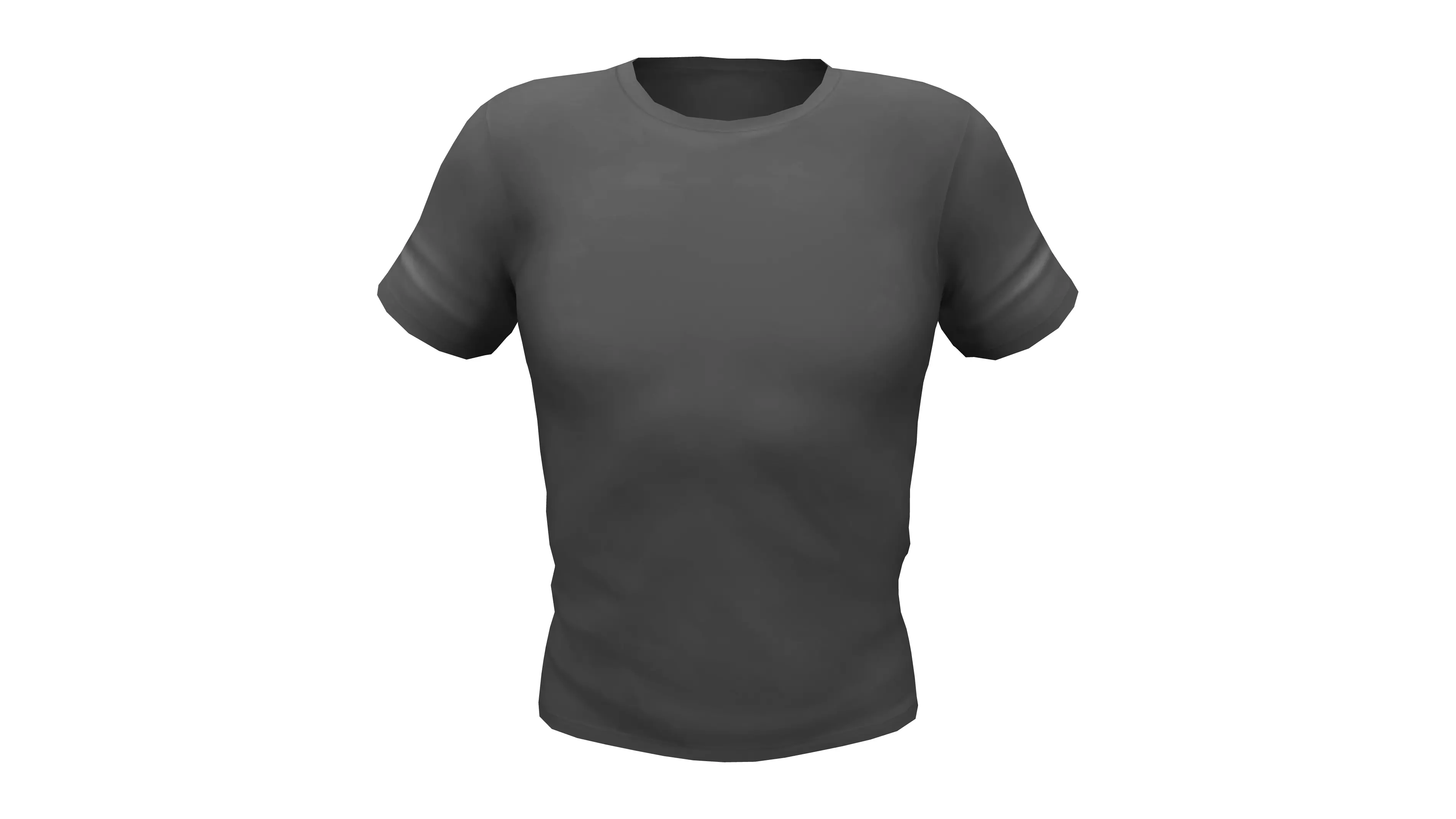 Mens Casual T-shirt Low-poly 3D model