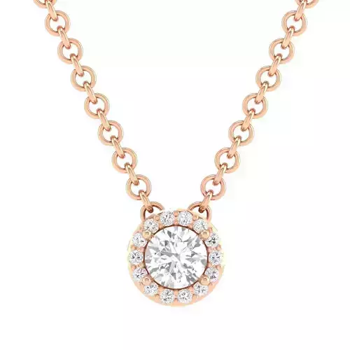 Women solitaire pendant 3dm render details 