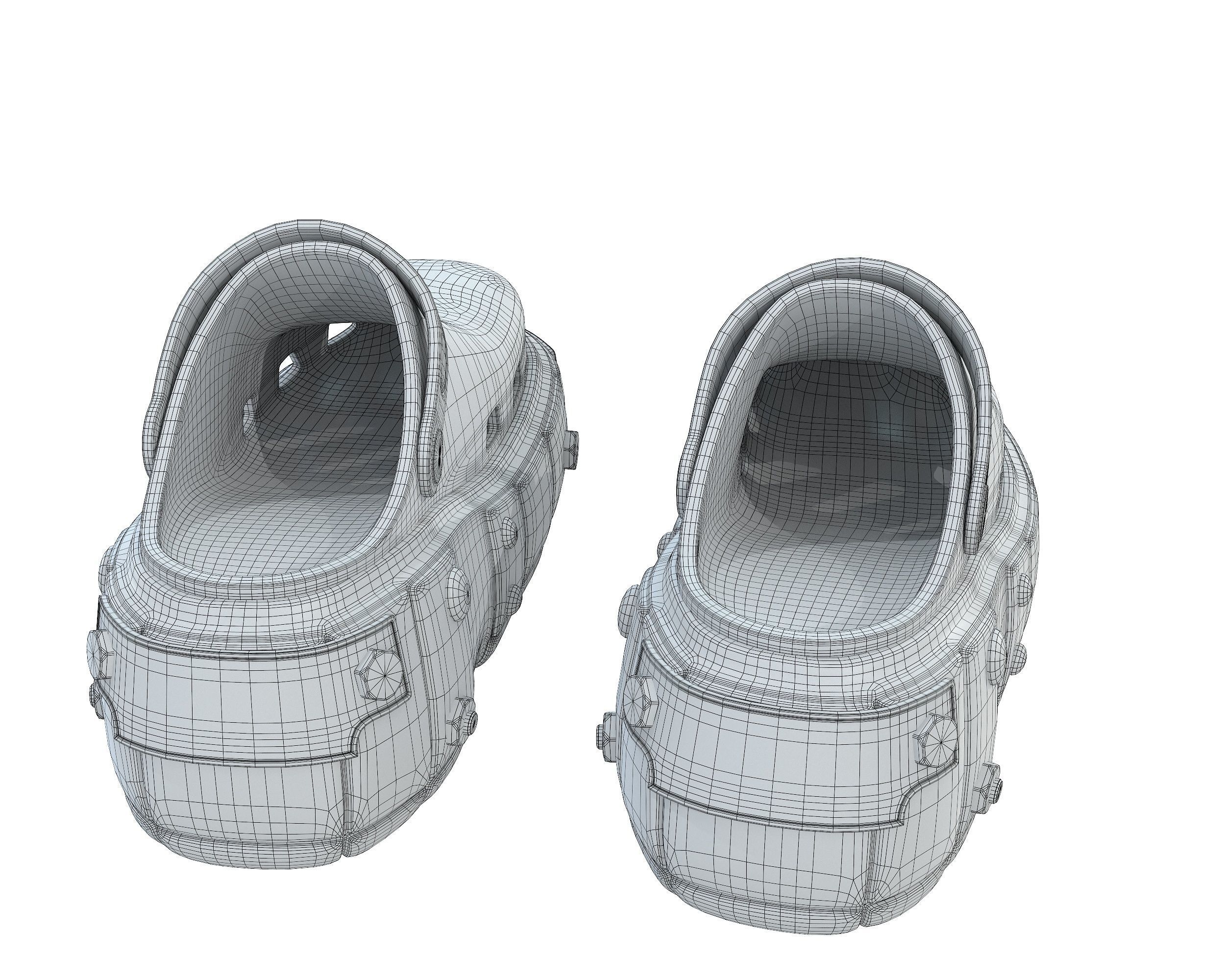 3D model Balenciaga x Crocs Hardcrocs Sandals Sneakers VR / AR