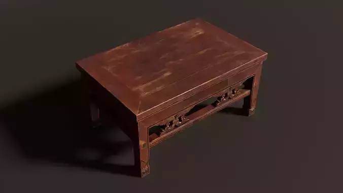 3D Antique Chinese Wooden Coffee Table Furniture Ornate 