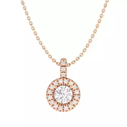 Solitaire round pendant3DM STL JCD details 