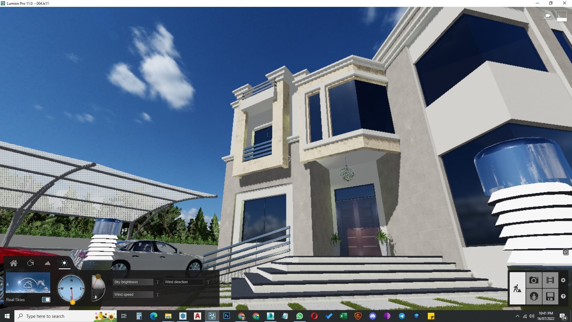 Landscape design of luxury house render in Lumion  Low-poly 3D model_25