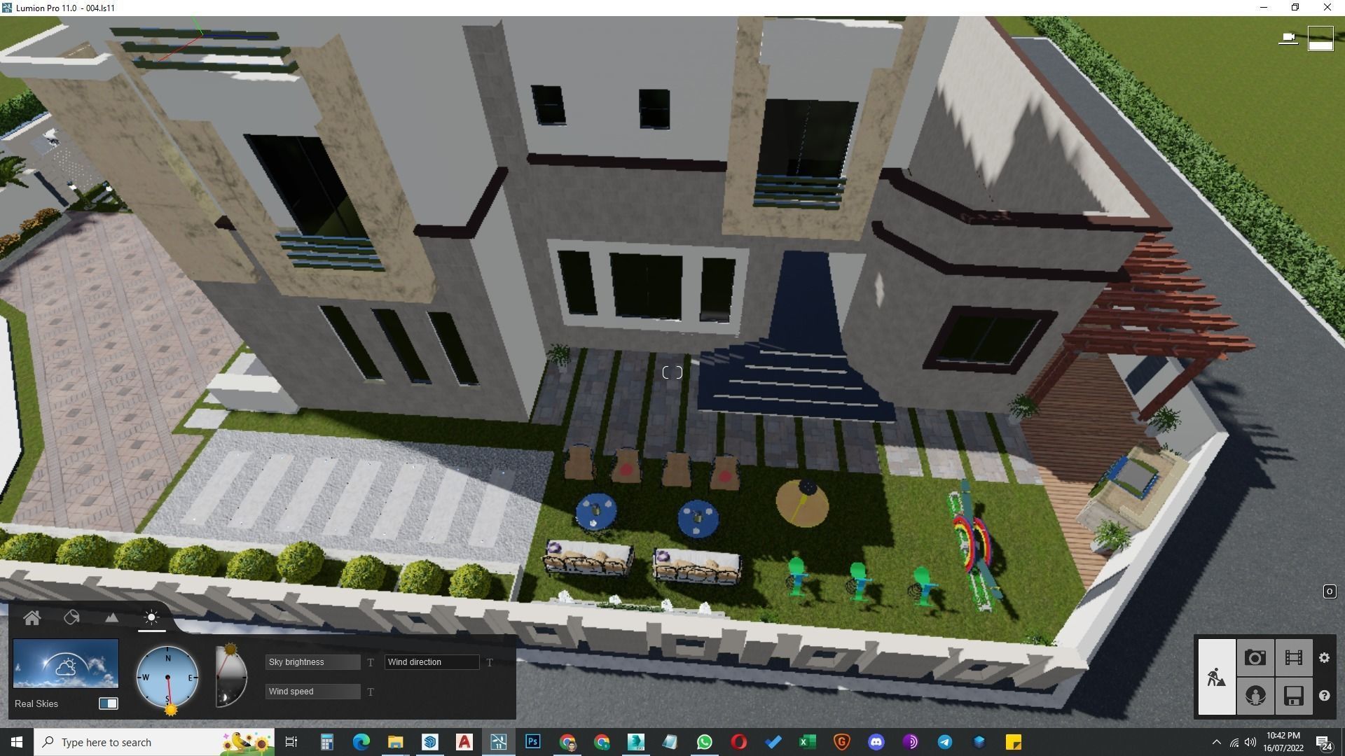 Landscape design of luxury house render in Lumion  Low-poly 3D model_27