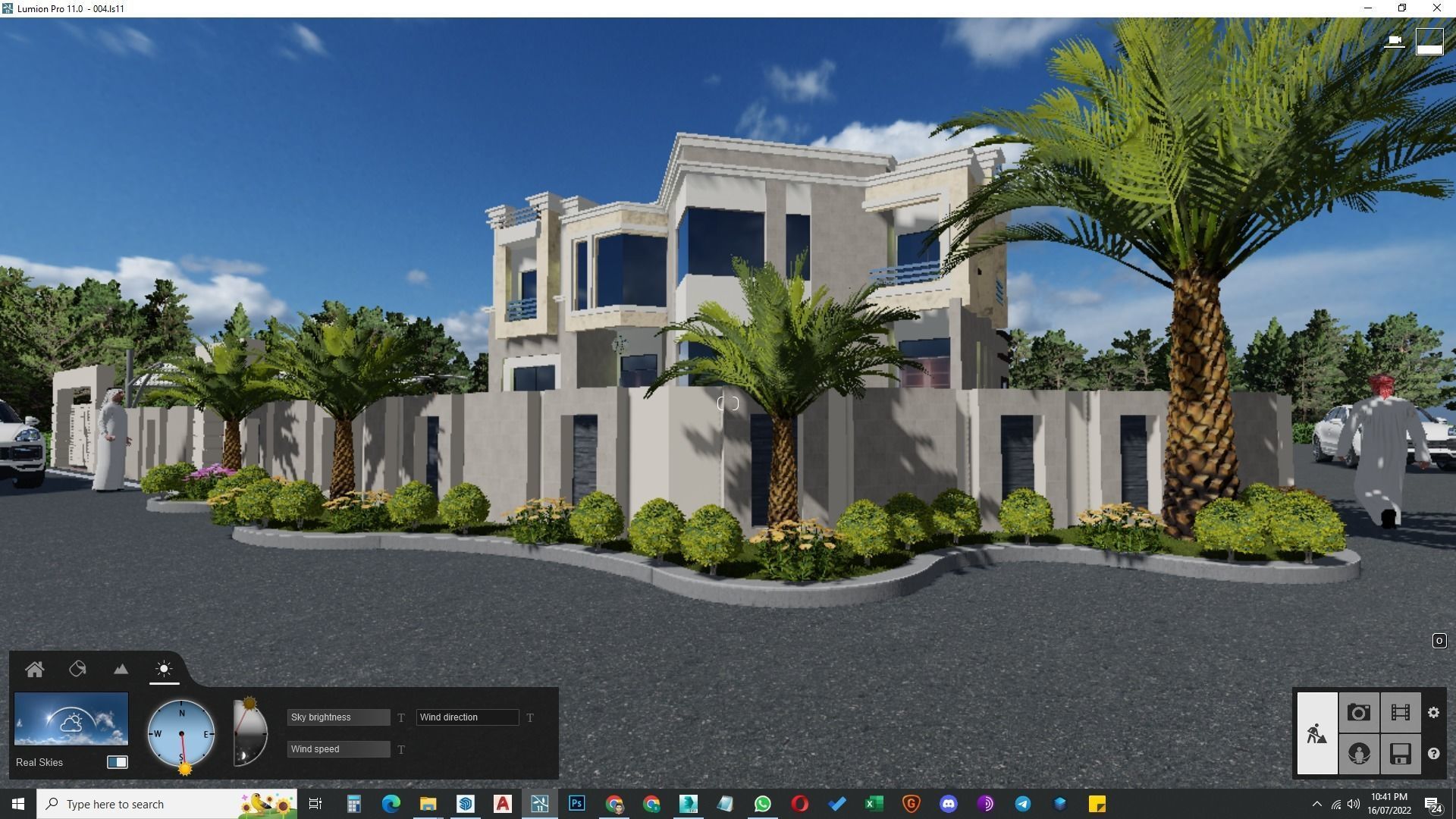 Landscape design of luxury house render in Lumion  Low-poly 3D model_19