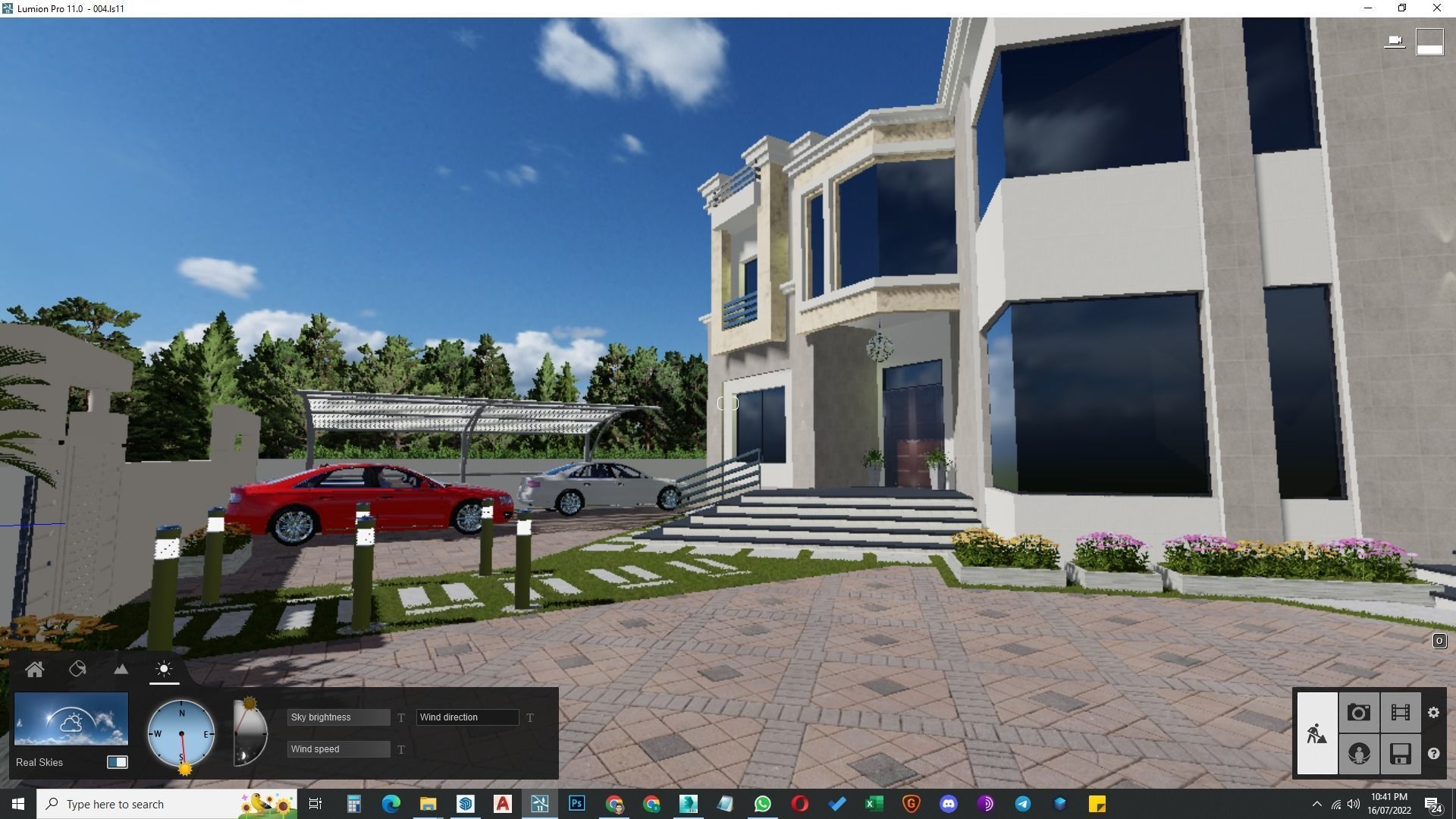Landscape design of luxury house render in Lumion  Low-poly 3D model_23