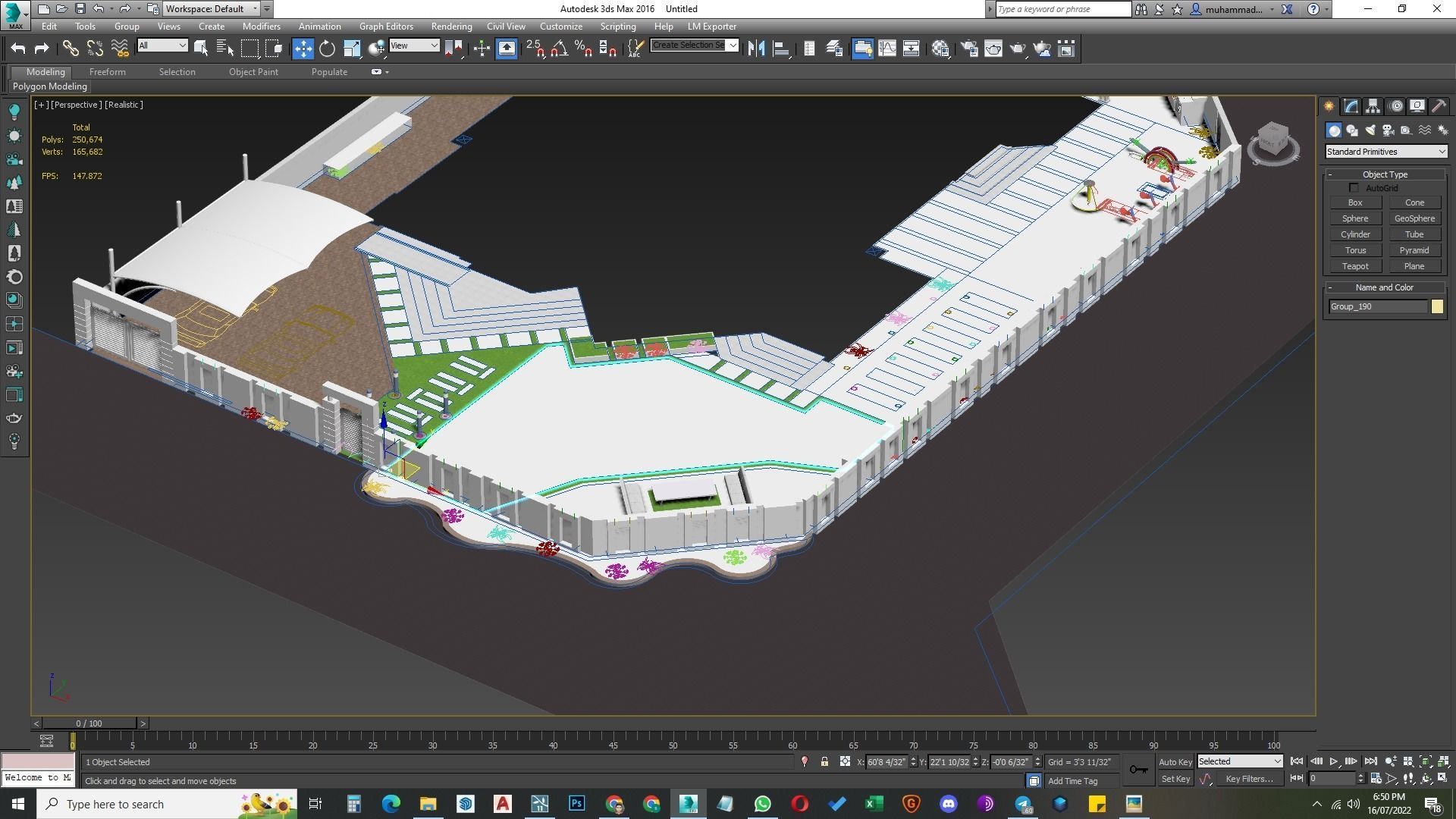 Landscape design of luxury house render in Lumion  Low-poly 3D model_11